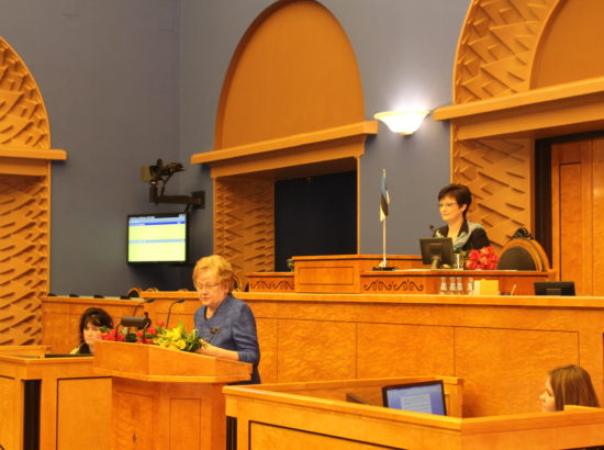 Ene Ergma valiti Riigikogu esimeheks